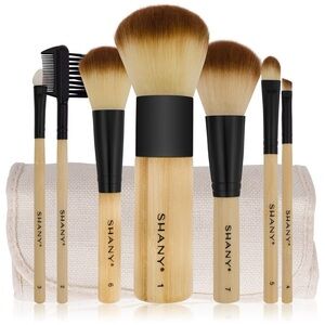 SHANY Bamboo Brush Set - Vegan Brushes - 7 pieces, NEW